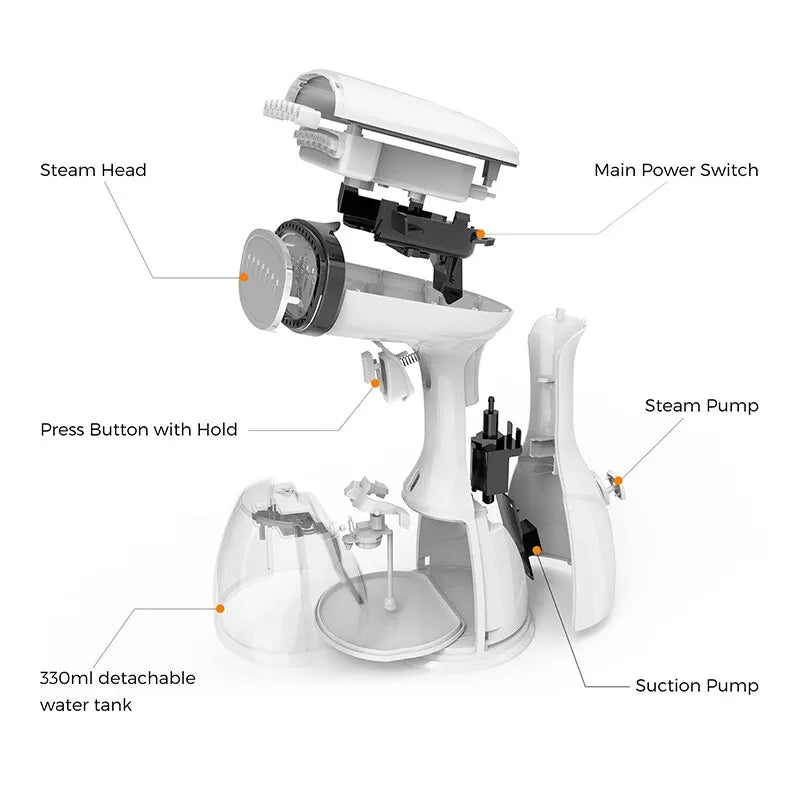 280ml Handheld Garment Steamer - Fast-Heat, 1500W