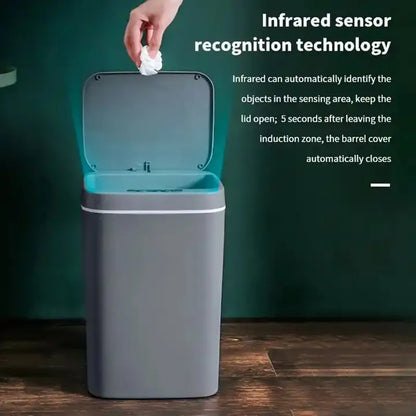 Sleek 16L Touchless Sensor Trash Can for Your Home -Effortless Convenience: