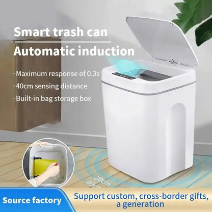 Sleek 16L Touchless Sensor Trash Can for Your Home -Effortless Convenience: